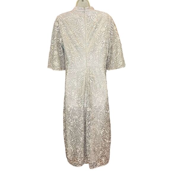 JS COLLECTIONS Angela Keyhole Midi Cocktail in Champagne NWT Size 8 - Picture 4 of 6